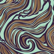 Mint and Gold Swirl ~ Rossi Italy ~ Letterpress